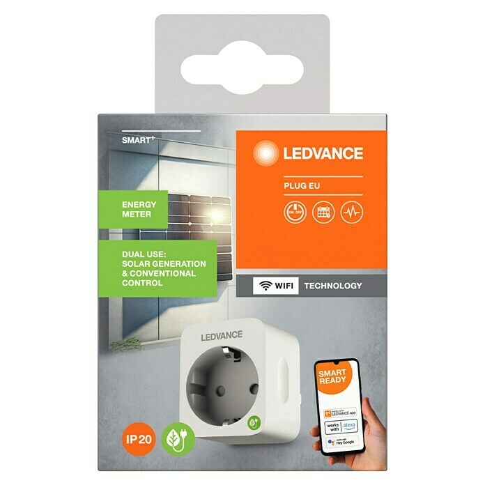 Ledvance Smart+ WiFi Smart-Steckdose Solar (Innen, Weiß) | BAUHAUS