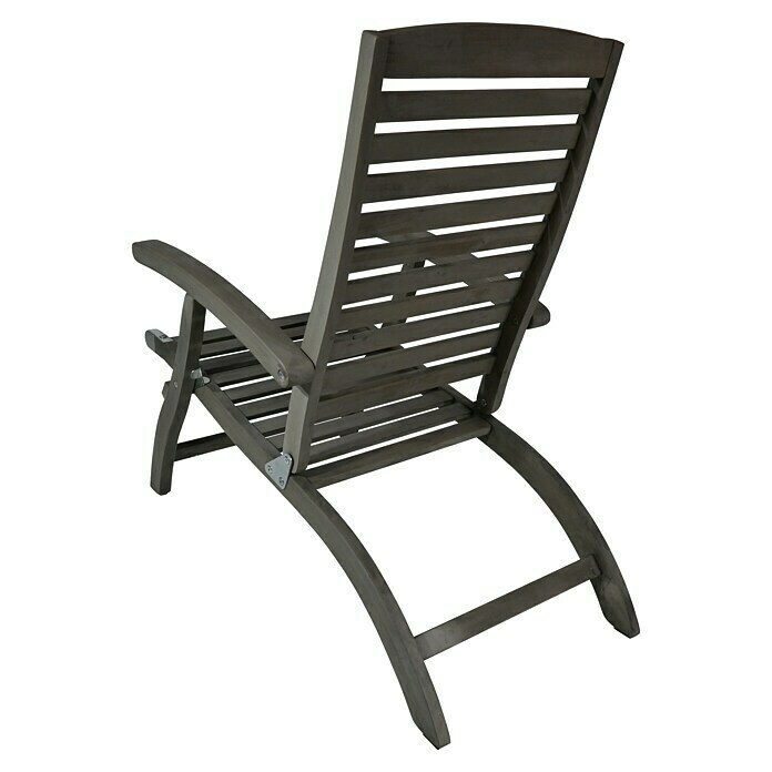 Garten-Liegestuhl Deckchair (Grey Washed, Akazie, Rückenlehne verstellbar) | BAUHAUS