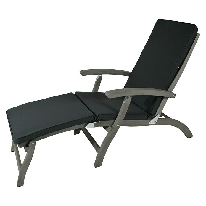 Garten-Liegestuhl Deckchair (Grey Washed, Akazie, Rückenlehne verstellbar) | BAUHAUS