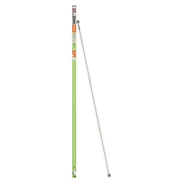 Osram LED-Röhre Fluora - Länge: 120 cm, 1.150 lm, G13 - Osram LED-Röhre in Verpackung und ausgepackt. Die Leuchte ist für Pflanzenwachstum optimiert. Ideal für Innenräume & Gewächshäuser.