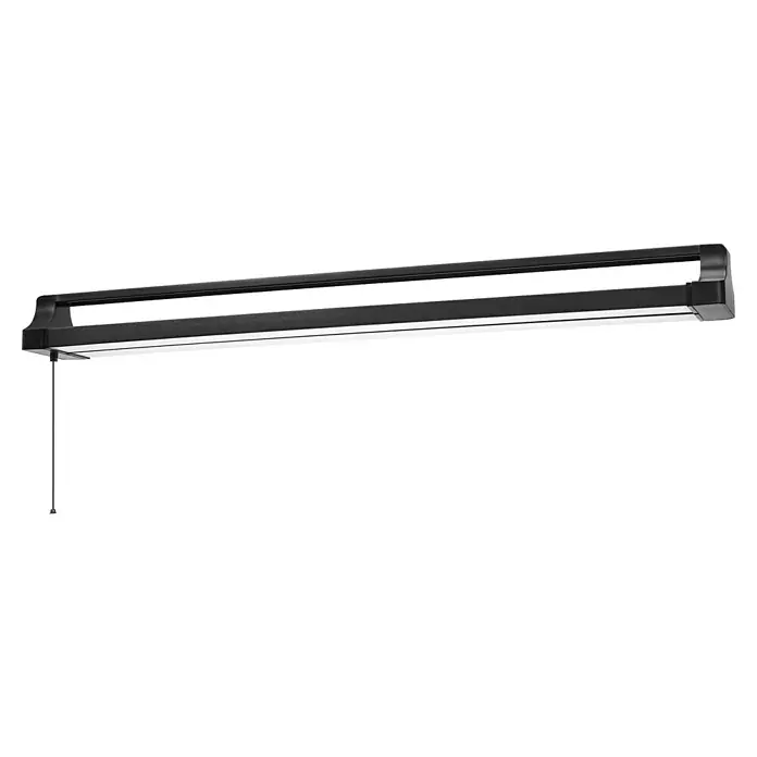 Ledvance LED-Deckenleuchte Office Line Doublerot - 42 W, L x B x H: 106,28 x 11,9 x 10,22 cm, Schwarz, Kaltweiß - Die LED-Werkstattlampe in Schwarz mit Zugschalter bietet helles Licht für jede Werkstatt. Das schlanke Design sorgt für optimale Ausleuchtung.