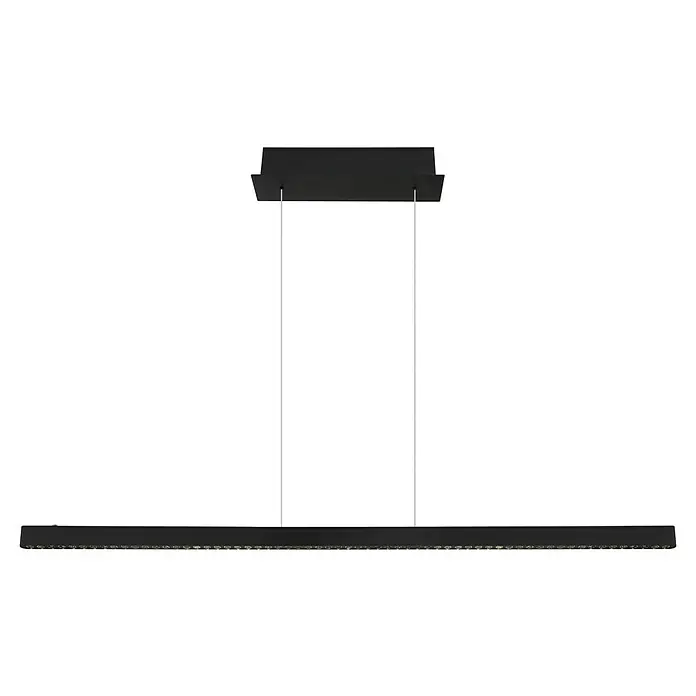Globo LED-Pendelleuchte Dentsy - 43 W, Neutralweiß, Schwarz, L x B x H: 120 x 9 x 120 cm - Eine moderne, schwarze LED-Hängeleuchte mit linearem Design, die Eleganz und Effizienz vereint. Ideal für stilvolle Innenräume.