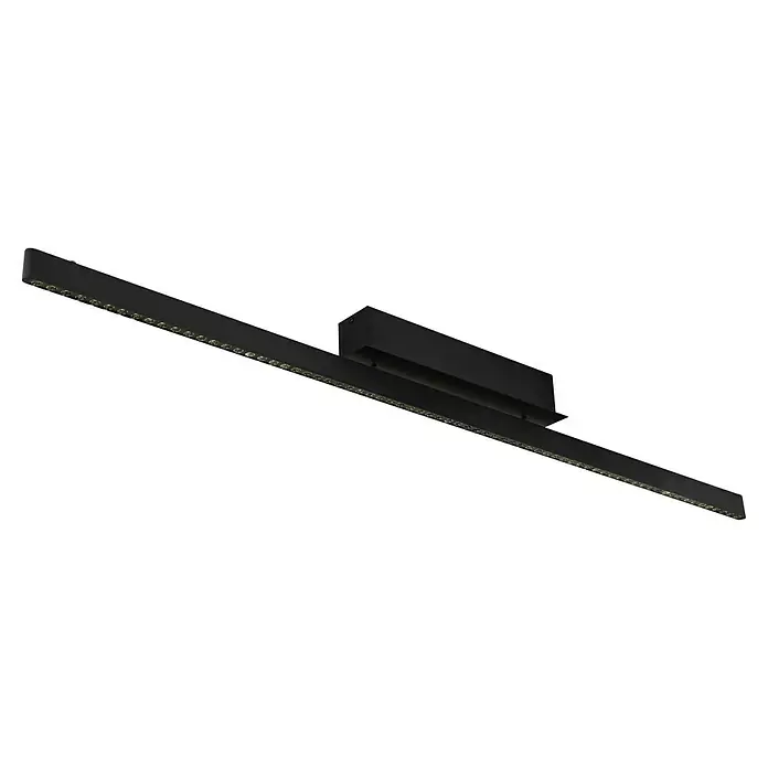 Globo LED-Pendelleuchte Dentsy - 43 W, Neutralweiß, Schwarz, L x B x H: 120 x 9 x 120 cm - Eine schwarze LED-Deckenleuchte mit funkelnden Lichtpunkten, die ein modernes und stilvolles Ambiente erzeugt.
