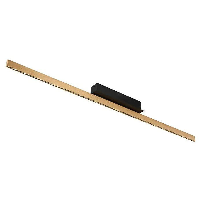 Globo LED-Pendelleuchte Dentsy - 53 W, Neutralweiß, Kupfer, L x B x H: 150 x 9 x 120 cm - Die lineare LED-Leuchte in Goldoptik sorgt mit ihrem Design für eine elegante Beleuchtung. Der dunkle Block bildet einen Kontrast.