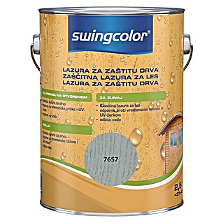 swingcolor Lazura za drvo (Siva, 2,5 l, Svilenkasti mat)