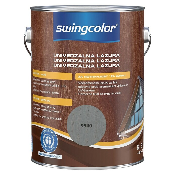 swingcolor Lazura za drvo  (Srebrna, 2,5 l, Svilenkasti sjaj) | BAUHAUS