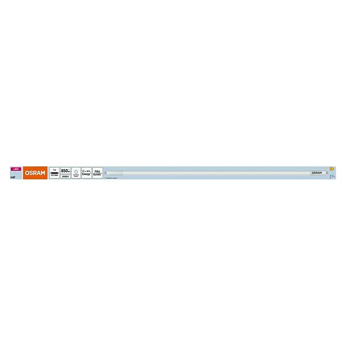 Osram LED-Röhre LED TUBE T5 HF SHORT - Länge: 53 cm, Kaltweiß, 7 W, 850 lm, G5 - Abbildung einer OSRAM LED-Röhre, HF-Version, mit 7W Leistung, 850 Lumen Lichtstrom und einer Lebensdauer von 30000 Stunden. Vollglas für Energieeffizienz.
