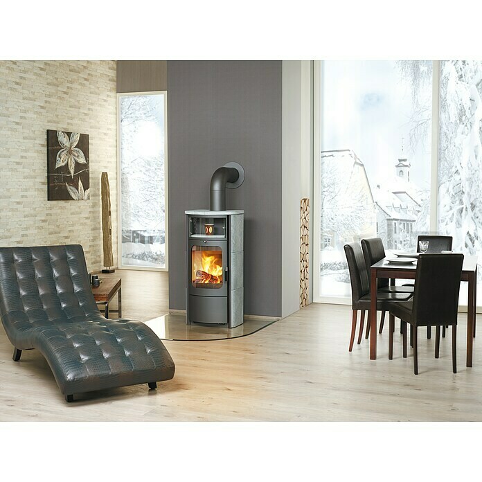 Hark Kaminofen (5 kW, Raumheizvermögen: 99 m³, Verkleidung: Naturstein, Grau)