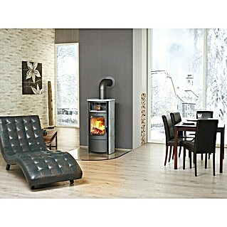 Hark Kaminofen Opera B (5 kW, Raumheizvermögen: 138 m³, Material Verkleidung: Stahl, Grau)