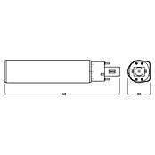 Osram Tubo LED Dulux (Largo: 14,28 cm, Blanco cálido, 7 W, 770 lm, G24q-2) | BAUHAUS