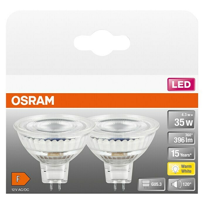 Osram Star LED-Lampen Set MR16 (4,3 W, 396 lm, 2 Stk.) | BAUHAUS