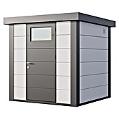 Telluria Metallgerätehaus Classico 2121 (Außenmaß inkl. Dachüberstand (B x T): 228 x 228 cm, Weiß/Anthrazit, Stahl, Ohne Set) | BAUHAUS