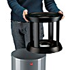 Hailo Profiline Ascher-Papierkorb SafePlus (45 l, Ø x H: 33 x 92 cm, Silber)