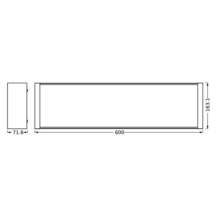 Ledvance LED-Deckenleuchte Office Line Wrap (20 W, L x B x H: 60 x 16,31 x 7,16 cm, Weiß, Kaltweiß) | BAUHAUS