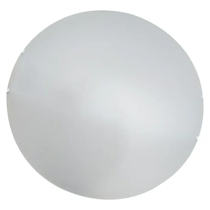 Plafón redondo Eclipse - 20 W, Ø x Al: 250 mm x 8 cm, Blanco, E27 - Primer plano de una lámpara de techo redonda blanca que proporciona una luz suave y difusa, ideal para la iluminación moderna de habitaciones.