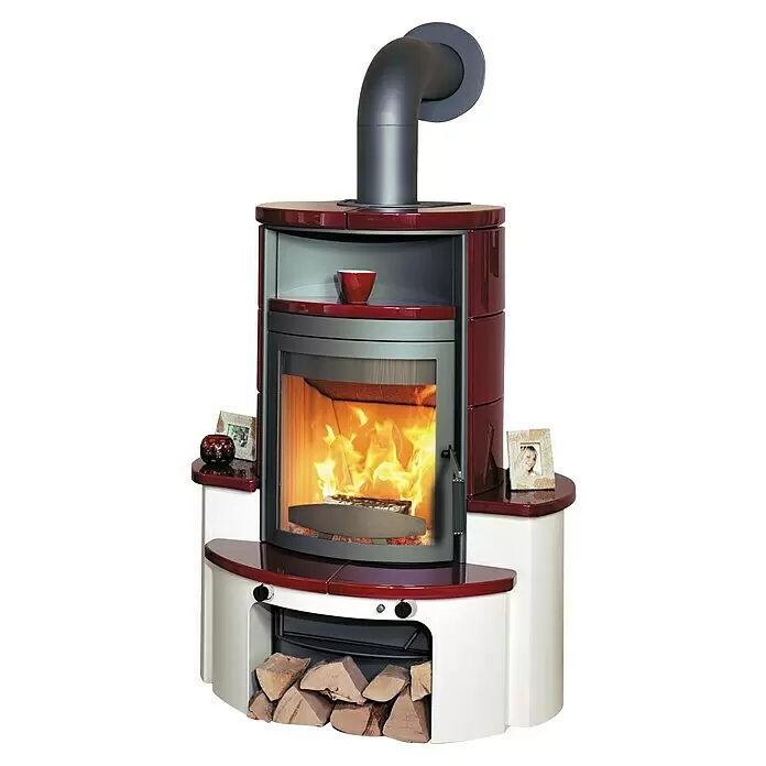 Hark Kaminofen Avenso GT ECOplus8 kW, Raumheizvermögen: 220 m³, Verkleidung: Kachel, Bordeaux