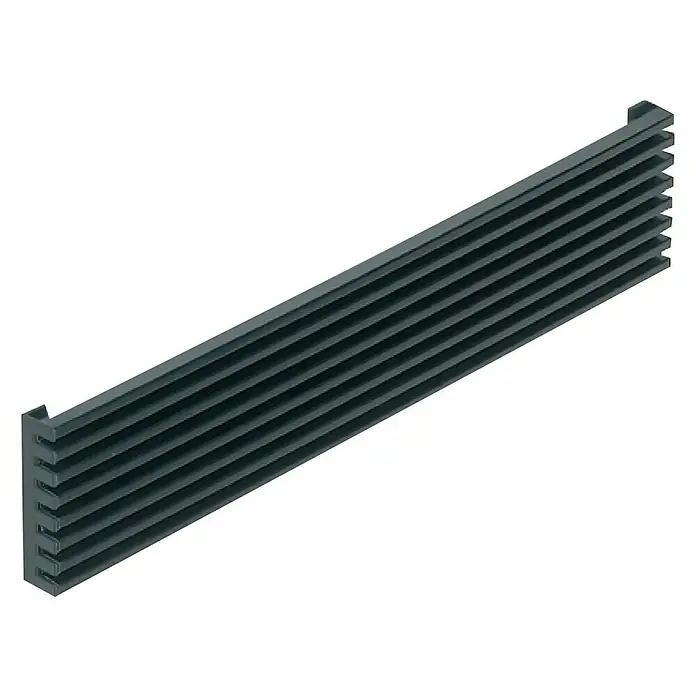 Rejilla de ventilación - Ancho: 59,8 cm, Negro - Estructura de aletas de disipador de calor negro, ideal para disipar el calor de componentes electrónicos.