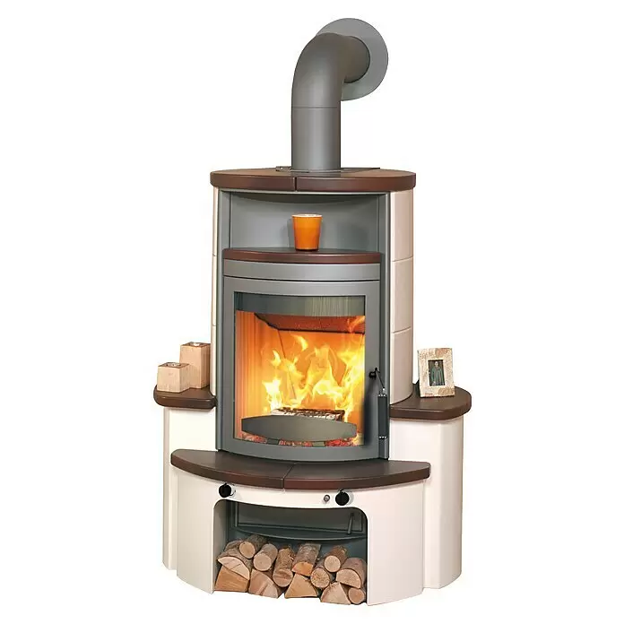 Hark Kaminofen Avenso GT ECOplus8 kW, Raumheizvermögen: 220 m³, Verkleidung: Kachel, Jola-Braun