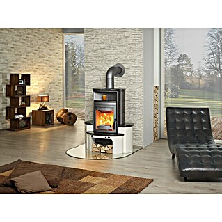 Hark Kaminofen Avenso GT ECOplus (8 kW, Raumheizvermögen: 220 m³, Verkleidung: Kachel, Meteor-Schwarz)