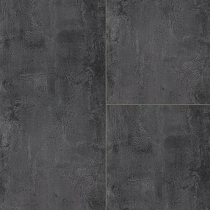 Krono Original Laminat Organic Flex - Brooklyn Dark, Fliese, 638 x 322 x 7 mm - Dunkelgraue Zementfliesen mit rauer Oberfläche und Fugenlinien, ideal für moderne Innenräume. Robuste und stilvolle Bodengestaltung.