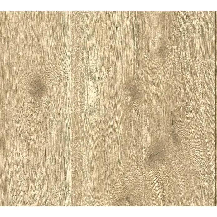 A.S. Création Best Of Wood&Stone 2 Vliestapete - Braun, Holzoptik, 10,05 x 0,53 m - Nahaufnahme von hellem Holzbodenbelag mit Maserung und Astlöchern. Ideal für Innendesign-Projekte.
