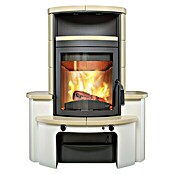 Hark Kaminofen  Avenso GT ECOplus (8 kW, Raumheizvermögen: 220 m³, Verkleidung: Kachel, Weiß/Creme) | BAUHAUS