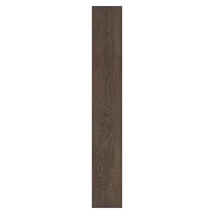 Krono Original Laminat Atlantic 10 - Espresso Carpenter Oak, Landhausdiele, 1.288 x 195 x 10 mm - Dunkelbrauner Holzbodenbelag mit ausgeprägter Maserung.
