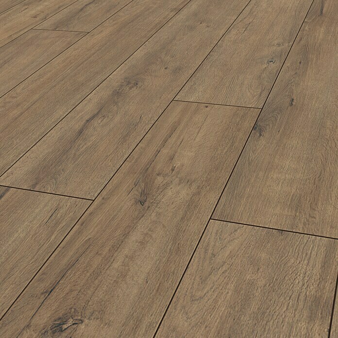 Krono Original Laminat Super Natural Fawn Apollo Oak (1.288 x 195 x 8 mm, Landhausdiele, Fawn Apollo Oak) | BAUHAUS