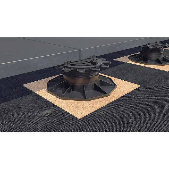 HS Terra Terrassenlager Xpert - 1 Stk., Höhenverstellung: 2,8 cm - 3,7 cm - Bild von Stelzlager für Terrassenplatten, die eine stabile und flexible Lösung für erhöhte Außenbereiche bieten.