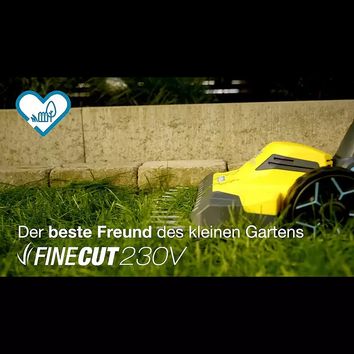 Gloria Elektro-Rasenmäher FineCut 230V - 60 W, Schnittbreite: 25 cm - GLORIA Finecut 230V - Der beste Freund des kleinen Gartens