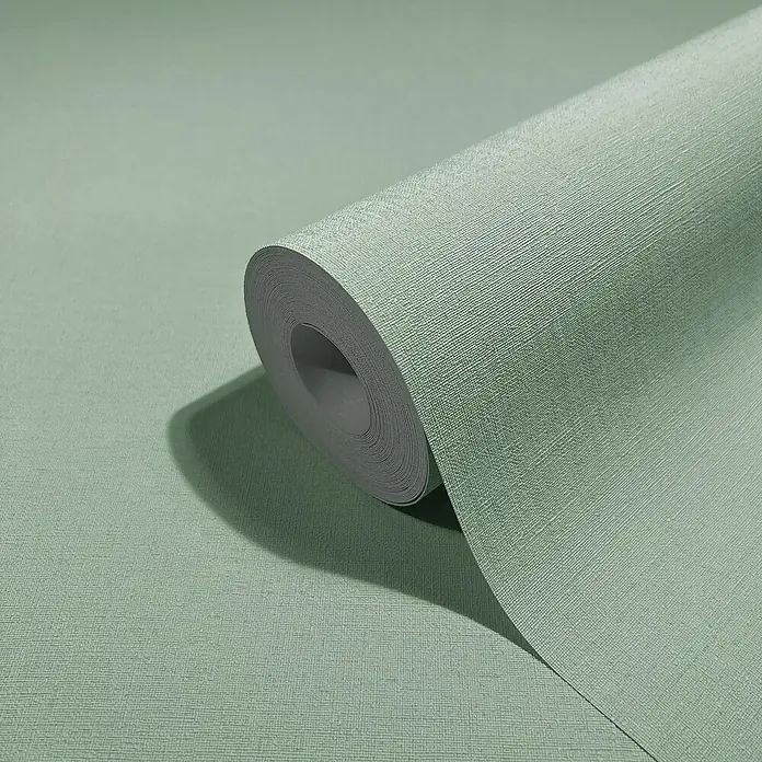 Marburg Struktura Vliestapete Jackie - Hellgrün, Uni, 10,05 x 0,53 m - Tapetenrolle mit grüner Textur. Ideal für die Gestaltung stilvoller Innenräume, die eine moderne und beruhigende Atmosphäre schaffen wollen.