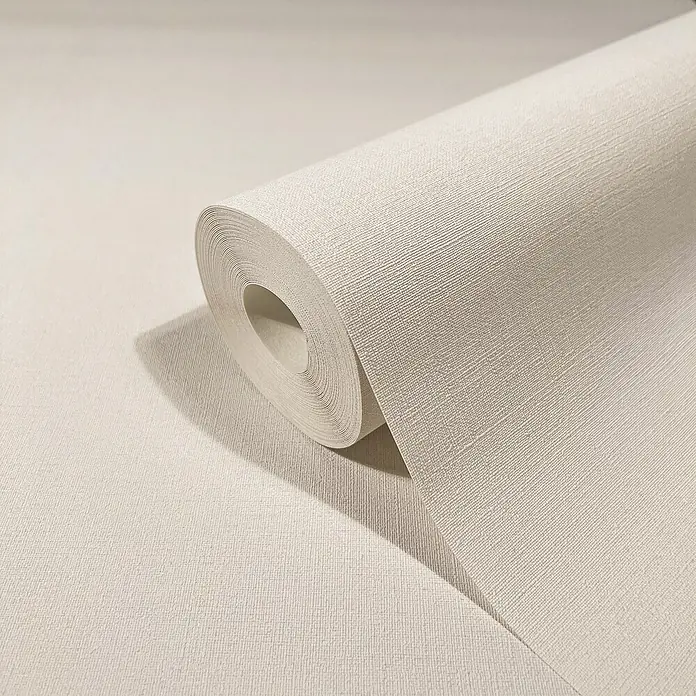 Marburg Struktura Vliestapete Jackie - Hellbeige, Uni, 10,05 x 0,53 m - Eine Rolle hellgraue Vinyltapete mit dezenter Textur, die sich perfekt für eine stilvolle Wandgestaltung eignet.
