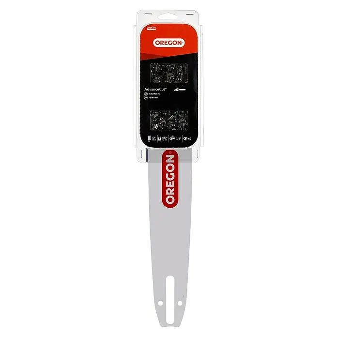 Oregon Ersatz-Schwert KOMBO 1X163SFHD025+ 2X75DPX060E - Schnittlänge: 40 cm - Oregon AdvanceCut Kettensäge mit Verpackung. Die Säge zeichnet sich durch hohe Qualität und präzise Schnitte aus.