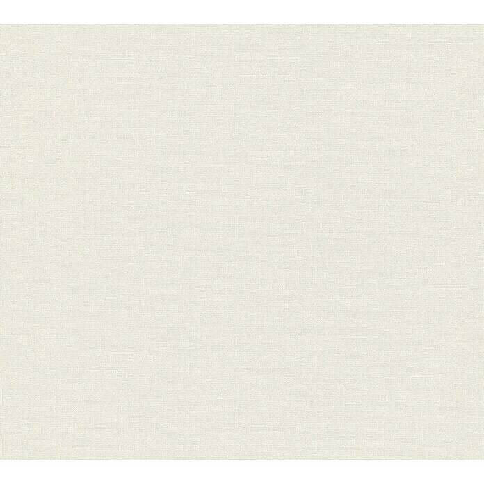 AS Creation Linen Style Vliestapete Changiert (Creme, Uni, 10,05 x 0,53 m)