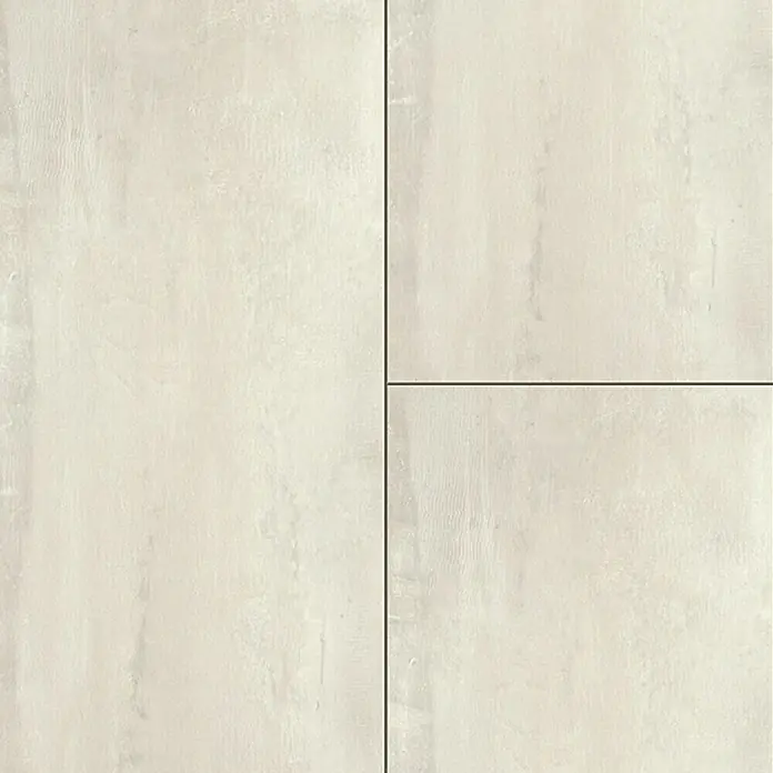 Krono Original Laminatmuster Organic Flex Brooklyn Mist - 297 x 322 x 7 mm, Fliesenoptik - Nahaufnahme von beigen Keramikfliesen mit einer dezenten Textur und dunklen Fugen, ideal für moderne Wohnräume.