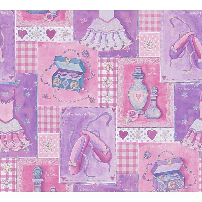 AS Creation Boys And Girls 6 Papiertapete Püppchen (Pink, Motiv, 10,05 x 0,53 m)