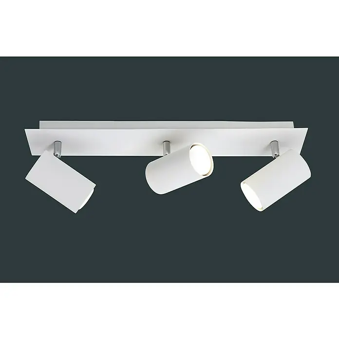 Trio Leuchten Marley Deckenstrahler - 105 W, L x B x H: 48 x 9 x 15 cm, Weiß, GU10, 3 Stk. - Deckenleuchte mit drei Strahlern. Moderne, weisse Deckenleuchte mit verstellbaren Strahlern für eine individuelle Beleuchtung in jedem Raum.