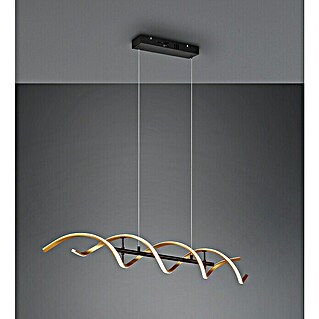 Trio Leuchten Sequence LED-Pendelleuchte (45 W, L x B x H: 16 x 104,5 x 150 cm, Messing matt, Mehrfarbig)