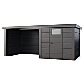 Telluria Caseta metálica Classico 2424 con salón a la izquierda (Medidas ext. (An x Pr): 542 x 258 cm, Acero, Antracita, Sin set) | BAUHAUS