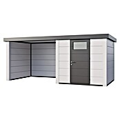 Telluria Caseta metálica Classico 2424 con salón a la izquierda (Medidas ext. (An x Pr): 542 x 258 cm, Acero, Blanco, Sin set) | BAUHAUS