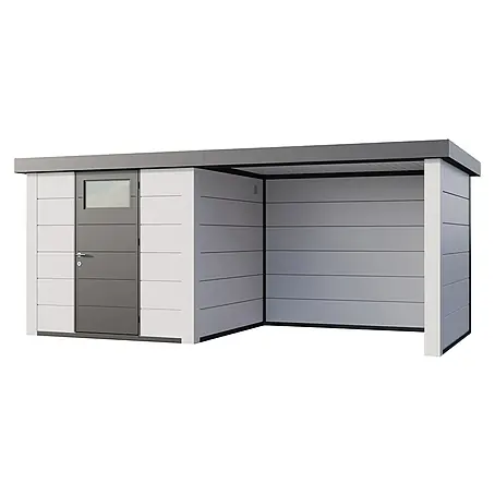 Telluria  Metallgerätehaus Classico 2424 mit Lounge S rechts