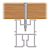 HS Terra Systec Alu-Unterkonstruktion (200 x 4 x 2,4 cm, Schwarz) | BAUHAUS