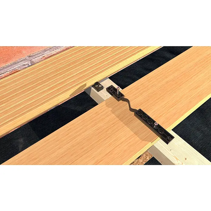 HS Terra Fixierung Plankfix Stick - 150 Stk., Passend für: HS Terra Plankfix Angle - Detailaufnahme eines innovativen Holzverbinder-Systems, das eine stabile und flexible Verbindung von Holzelementen ermöglicht.