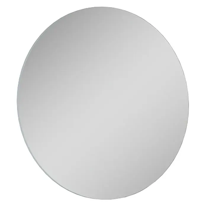 Rahmenspiegel Rund - Durchmesser: 80 cm, Glas - Ein kreisrunder Spiegel, der sich ideal für Badezimmer oder andere Wohnräume eignet, mit klarem und reflektierendem Glas.