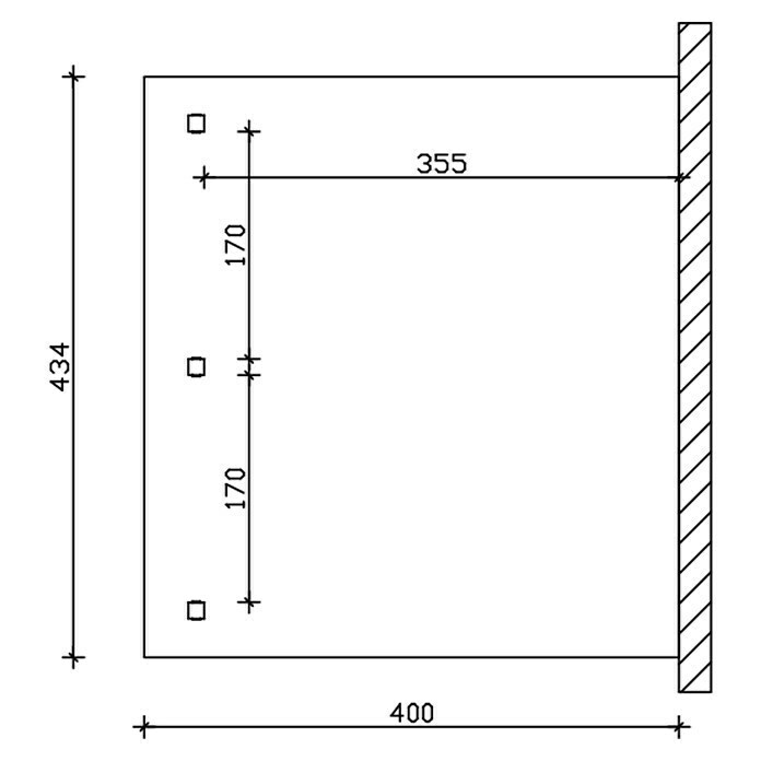 Skan Holz Terrassenüberdachung Bormio (B x T: 434 x 400 cm, Anthrazit, Polycarbonat-Doppelstegplatten, Klar) | BAUHAUS