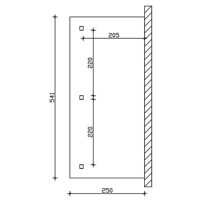 Skan Holz Terrassenüberdachung Bormio (B x T: 541 x 250 cm, Schiefergrau, Polycarbonat-Doppelstegplatten, Klar) | BAUHAUS