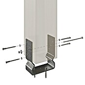 Skan Holz Terrassenüberdachung Bormio (B x T: 434 x 250 cm, Anthrazit, Polycarbonat-Doppelstegplatten, Klar) | BAUHAUS