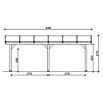 SKAN HOLZ Terrassenüberdachung Bormio (B x T: 648 x 350 cm, Anthrazit, Polycarbonat-Doppelstegplatten, Klar) | BAUHAUS