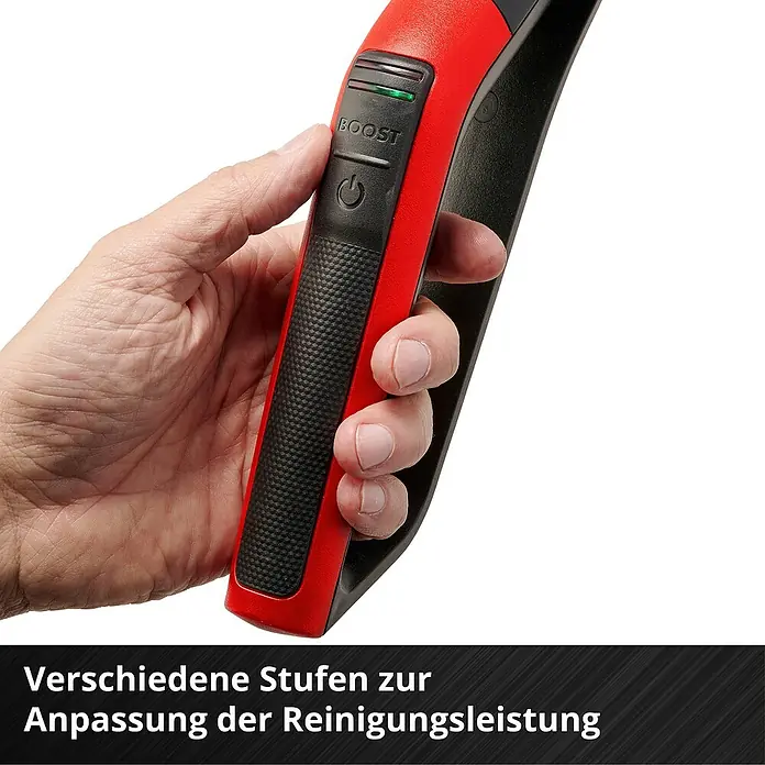 Einhell Power X-Change 18V Akku-Hartbodenreiniger Cleanexxo - 18 V, Ohne Akku - Verschiedene Stufen zur Anpassung der Reinigungsleistung. Der Staubsauger hat einen Boost-Modus für zusätzliche Leistung.