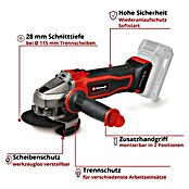 Einhell Power X-Change 18V Akku-Winkelschleifer (18 V, Ohne Akku, Durchmesser Scheibe: 115 mm) | BAUHAUS